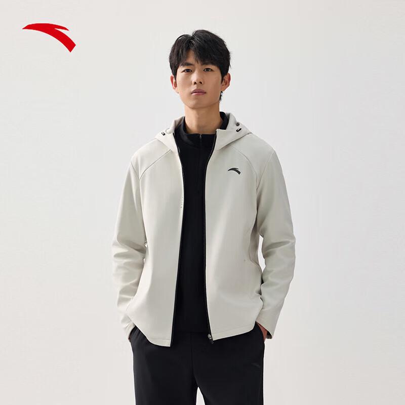 ANTA Men's Water-Repellent Fleece-Lined Hooded Sports Jacket