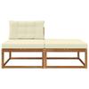 Sectional Sofa Units with Cushions 2 Pieces Natural