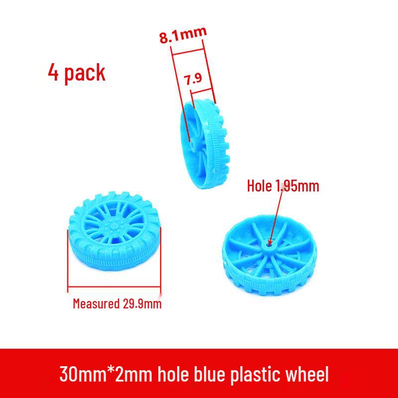 30mm/35mm Toy Car Model Plastic Wheels & Axles – Four-Wheel Drive Parts