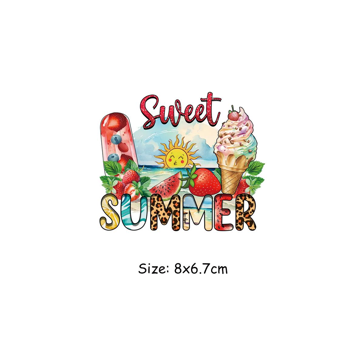 

Летние вибрации, термопереводные детские футболки, наклейки, моющиеся аксессуары для одежды, теплопередача, сделай сам, новые термонаклейки