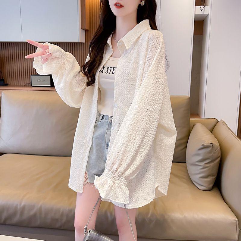 Purple Sun Protection Clothing for Women Spring and Summer New Design Lapel Casual Cardigan Jacket