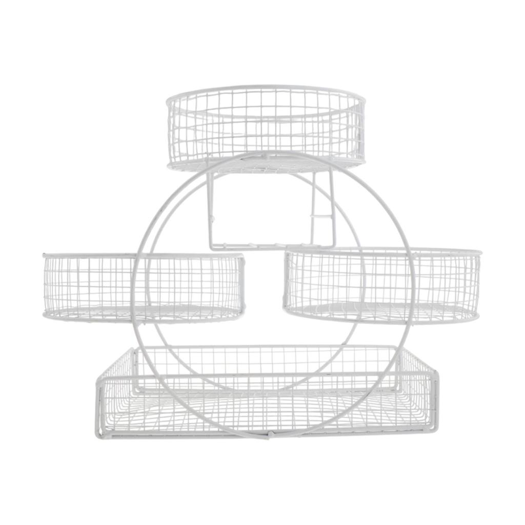 Eisen Obstkorb Mehrstöckig Tischmittelstück Platzsparend Heimdekoration