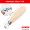 Practical Stainless Steel Bezel Pusher Ergonomic Wooden Handle Jewelry Crafting Tool For Gemstones Setting