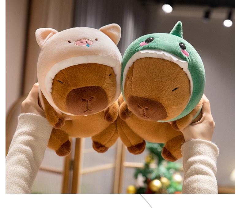 Capybara Plush Toy: Cartoon Backpack & Removable Doll