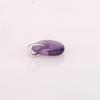 African Amethyst Donut Pendant 925 Sterling Silver Rhodium Plated Minimal Fine Jewelry Gift for Her