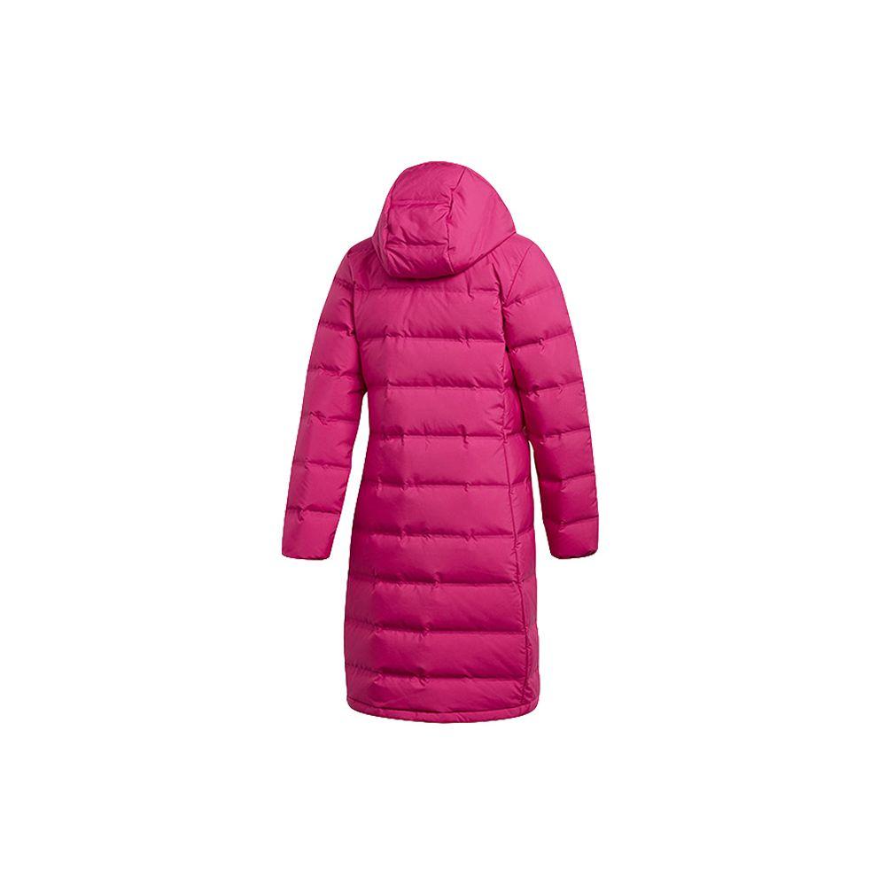 adidas Windproof Warm Mid-Length Casual Sports Hooded Down Jacket Women Jacket Red FT2573