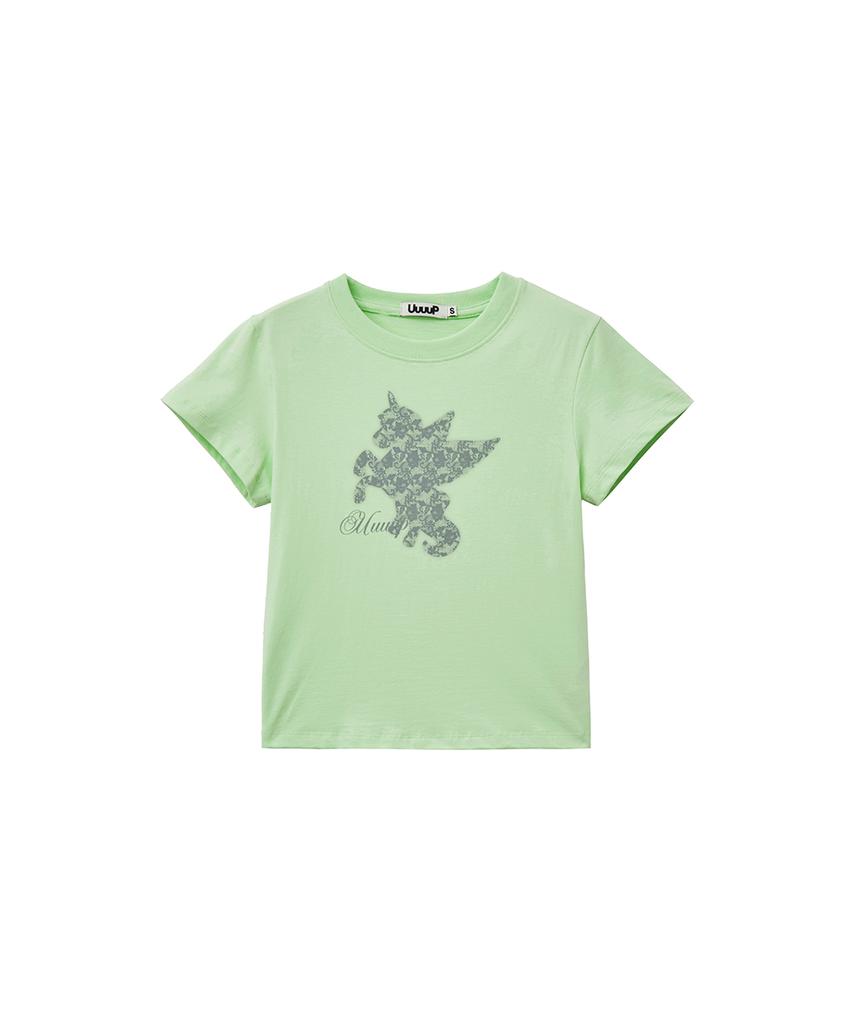 Yuupeu Pony Print Tee - Green
