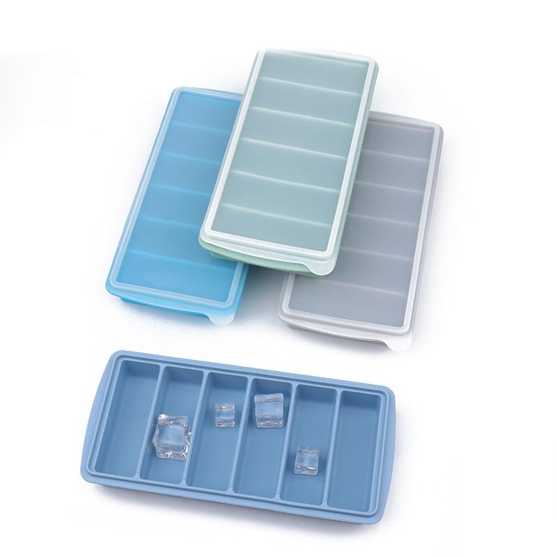 6 Grids Long Ice Cube Tray Mold Kitchen Reusable Silicone Ice Cube Mold Bpa Free Ice Maker Food Grade Silicone Ice Cubes Mould