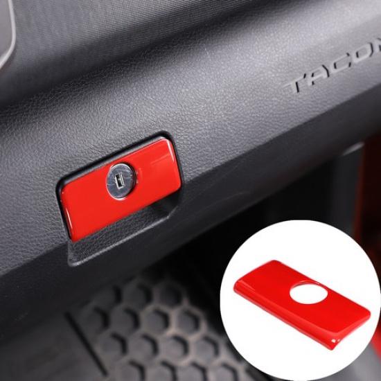 Sport Red Sundries Box Handle Cover For Toyota Tacoma 2017-