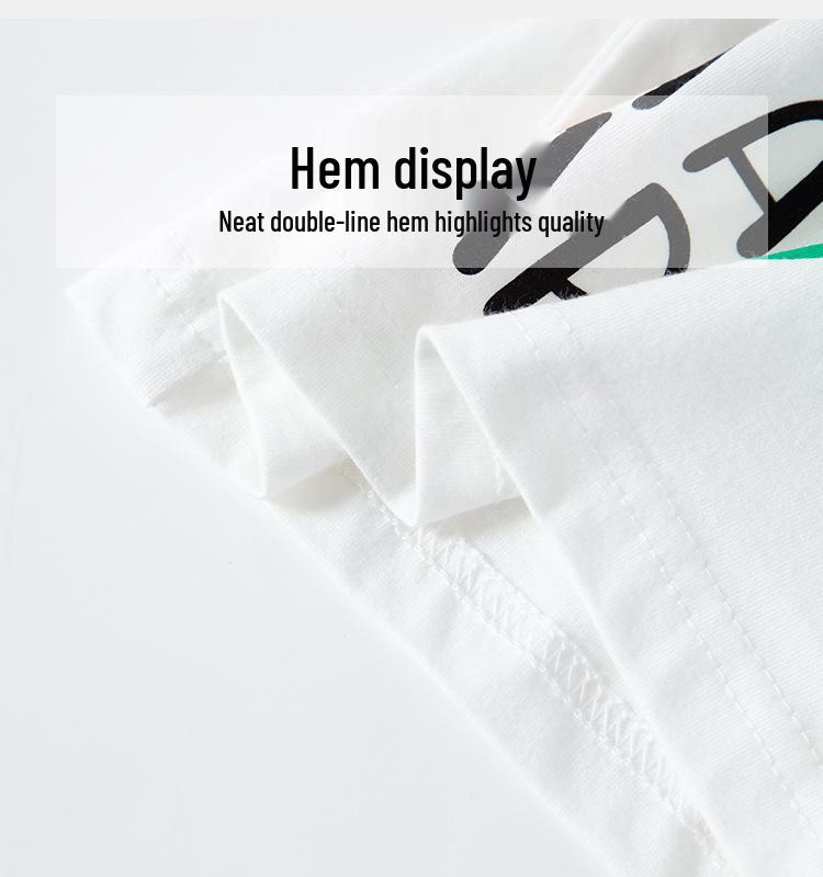 Boys' Cartoon Korean-Style Pure Cotton Short-Sleeve T-Shirt