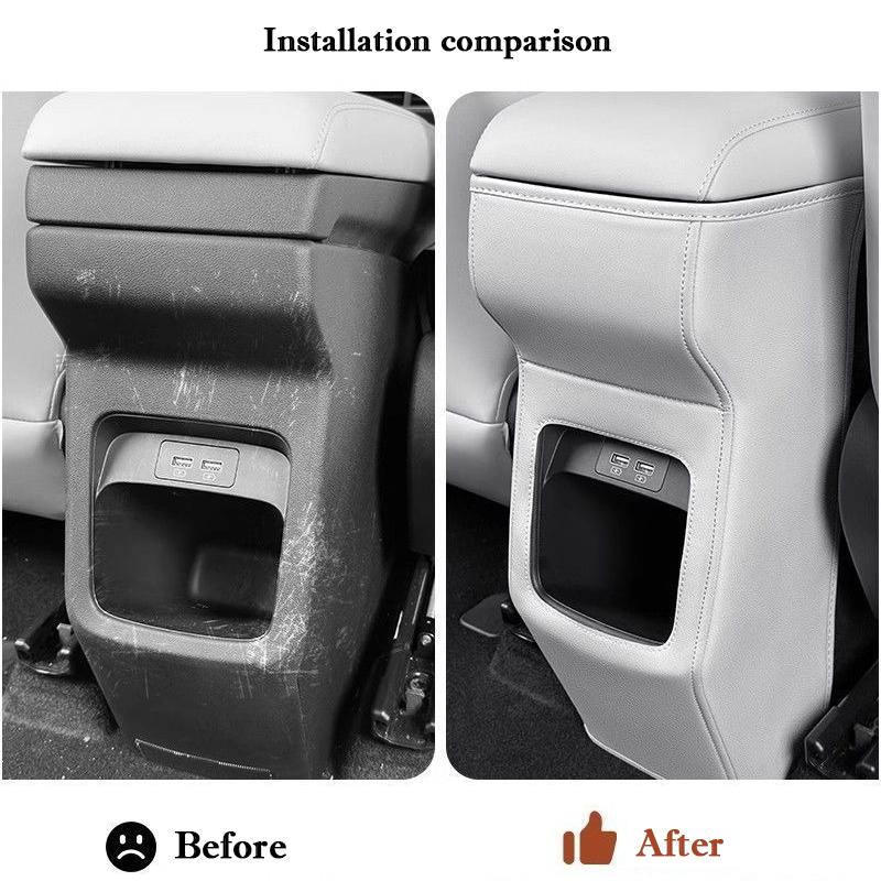 For BYD Atto 2 2024 Rear Armrest Box Anti Kick Pad Microfiber Leather Protection Cover Dirt Resistan Mat Car Interior Accessorie