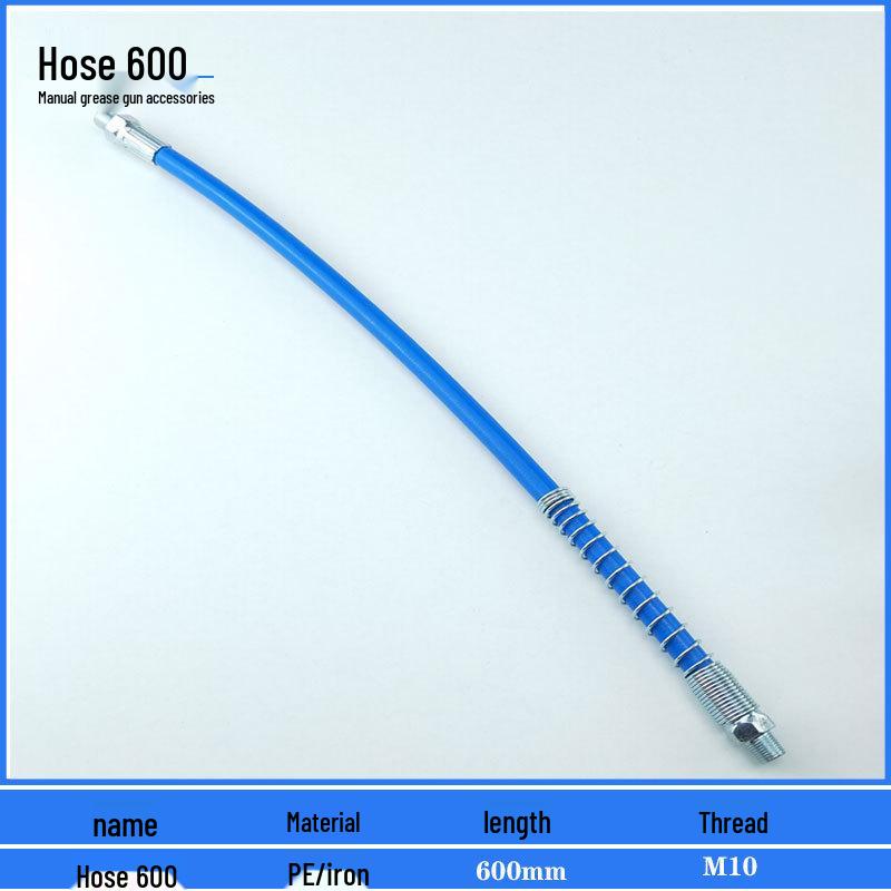 Comprehensive Grease Gun Accessory Kit with Nozzle, Manual, High-Pressure Pneumatic/Electric Tubes, Flexible Hose, Tip, Lock Pliers, and Flat Nozzle