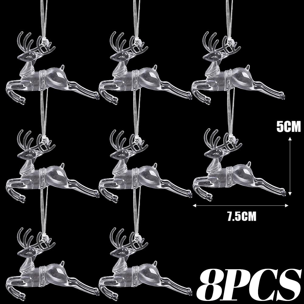 Ornamente de Crăciun Acrilic Transparent Icicle Fulg de Nea Decorațiuni Pom de Crăciun Petrecere Winter Wonderland Stele Elani Îngeri Decor Cristal