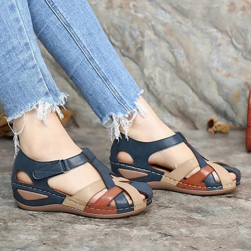 Damen Keilsandalen Neue Sommer Damen Keilsandalen Dicke Sohle Freizeitschuhe Damensandalen Übergröße