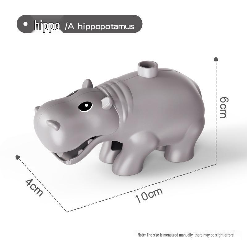 Large Animal Building Blocks: Dinosaur, Tiger, Elephant, Crocodile, Giraffe DIY Educational Toys for Kids