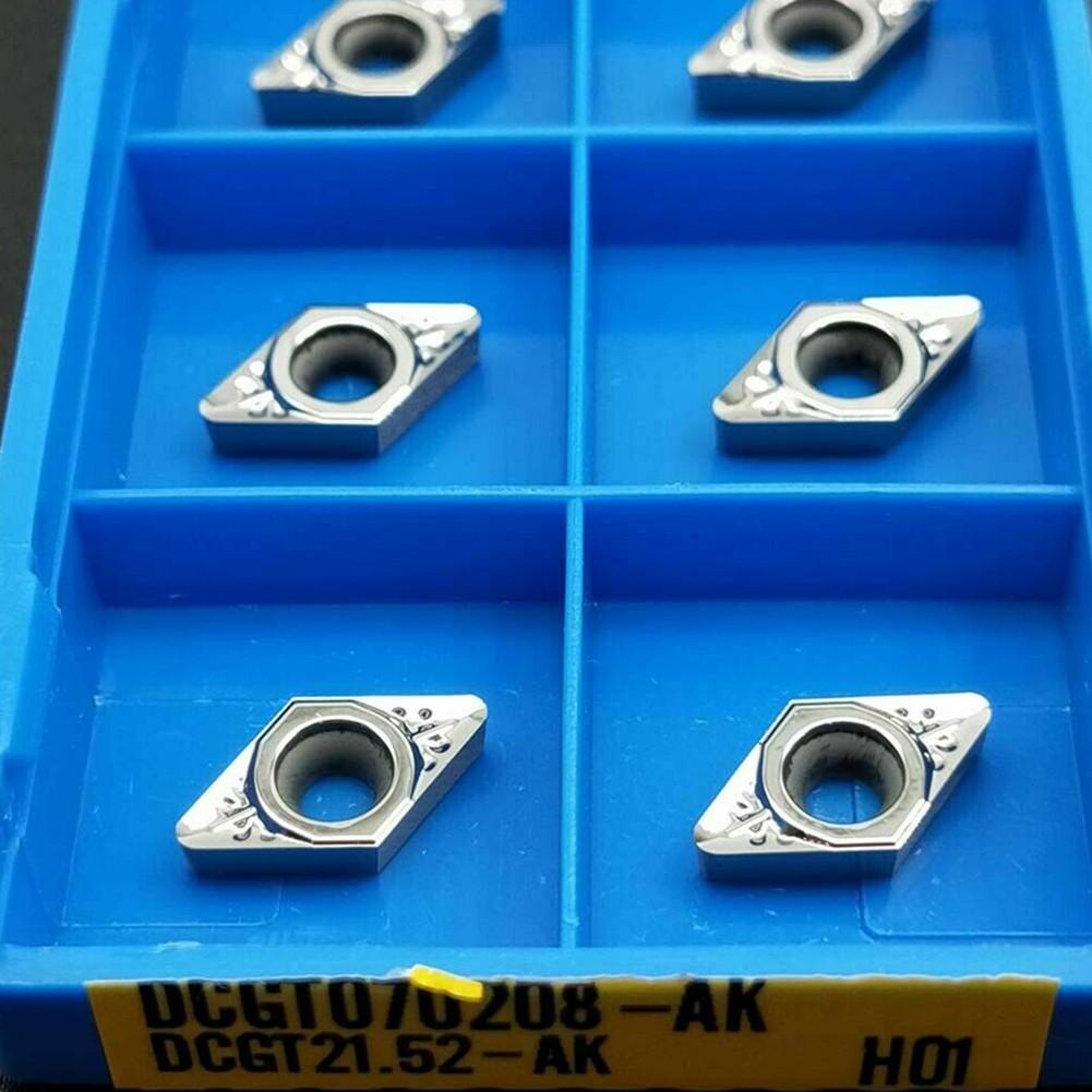 10Pcs Aluminum DCGT070208-AK H01 DCGT21.52 Carbide Inserts Aluminum Inserts