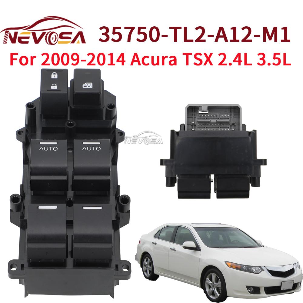 For Honda Acura TSX 2.4L 3.5L Honda Accord EX EXL Front Left Electric Power Window Control Switch 35750-TL2-A12 35750-TA0-A32 2009-2014 Acura TSX