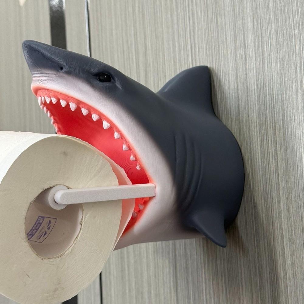 Shark Turtle Paper Towel Stand 3D Printed Toilet Tissue Rack Novelty Tissue Roll Holder  Home