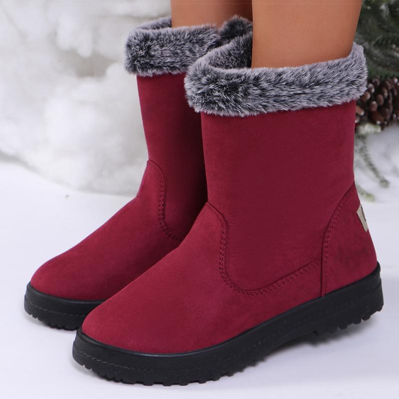 Fashion Women's Boots Korean Style Winter Boots With Fur Warm Snow Boots Ankle Winter Shoes For Women Winter Footwear 2024 New Bottines