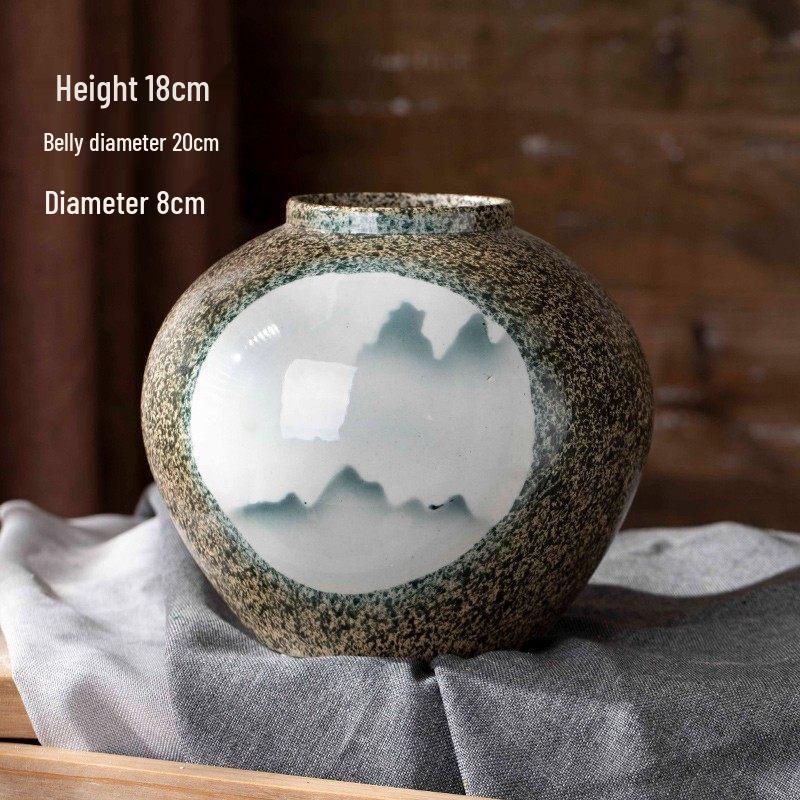 Handmade Carved Ceramic Flower Vase