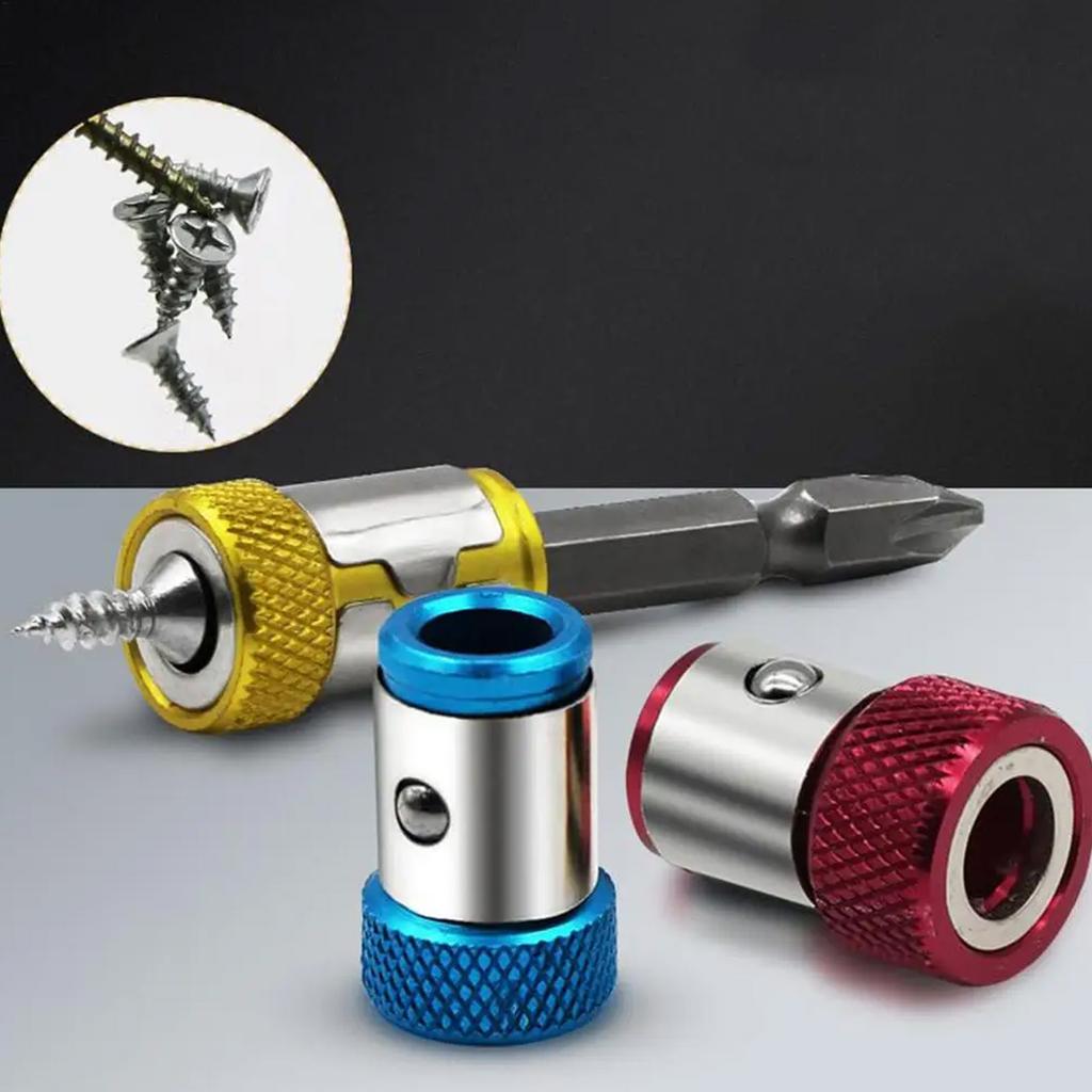Universal Screwdriver Magnetic Ring, Non-slip Powerful Aluminum Alloy Screwdriver Magnetizer Screw Holder