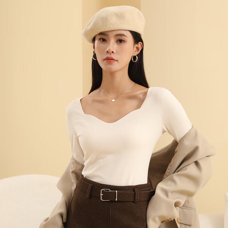 Shen Baolai Women s Versatile Solid Color Base Layer Top