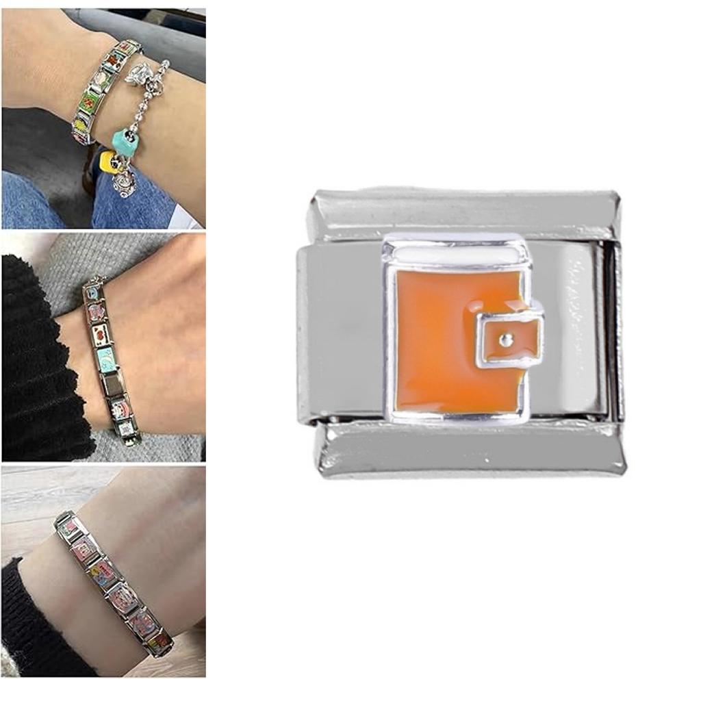 Náramek z nerezové oceli DIY moduly Personalizované modulové příslušenství k náramku pro výrobu retro DIY šperků