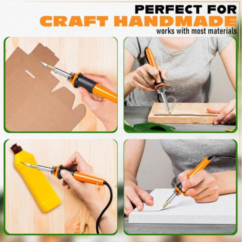 Electric Engraving Pen Set With Insulated Handle For Artistic Carving And Hobby Use