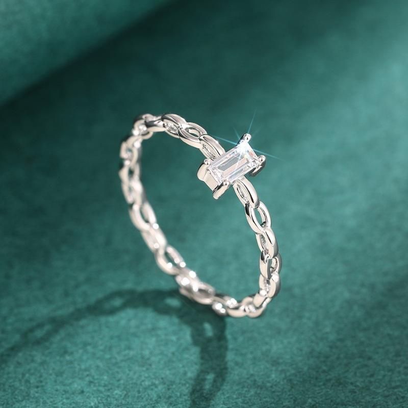 1Pc Buckle Geometric Ring, Simple and Simple Design, Fashionable Single Ring, Popular Daily Style