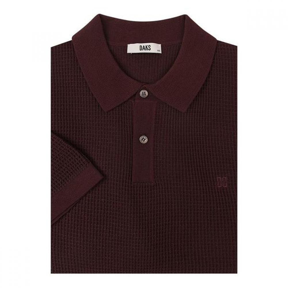 Daks Cotton Blend Strong Presentation Waffle Structure Collar Knit Dms1swts102r1 DMS1SWTS102-R1/95