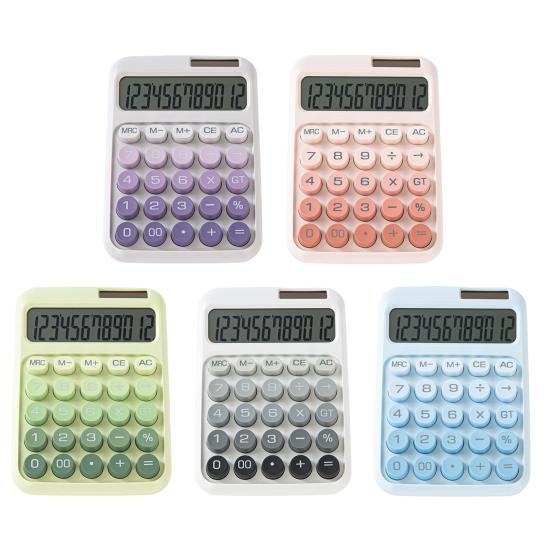 Mechanical Switch Calculator 12 Digits Large LCD Display Desktop Calculator Ergonomic Design Calculators for Teachers Students Office Home School