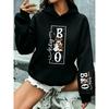 Felpa con Cappuccio da Donna per Halloween Hey Boo Con Fiocco Carino Fantasma Zucca Pipistrello Ragno Grafica con Cappuccio Felpa a Manica Lunga Casual Autunnale Regali