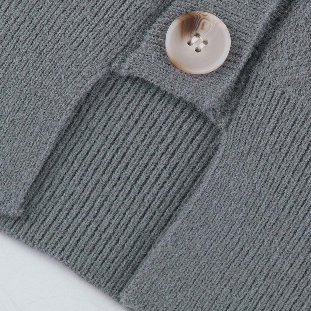 Women Retro Cashmer Knit Long Sleeve Single-breasted Star Sweater Cardigan Coats