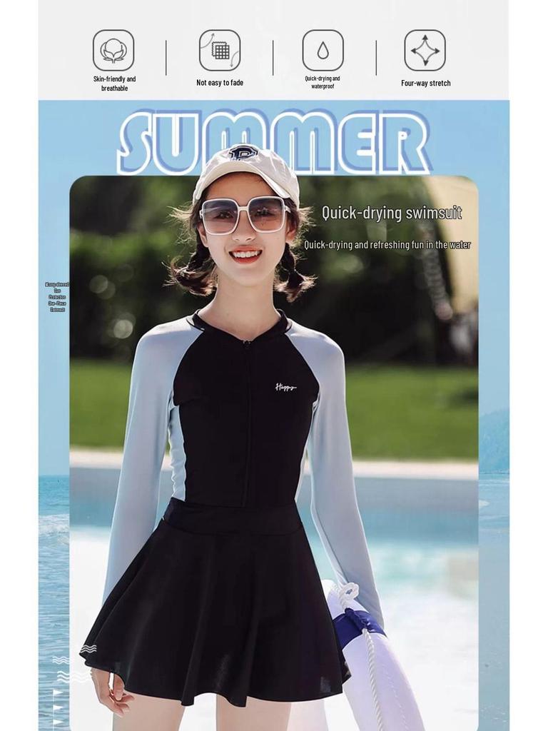 Women's and Girls' One-Piece Swimsuit 2025 - Modest Style for Teens and Preteens
