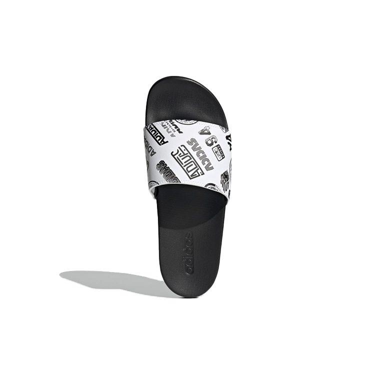 Adidas Adilette Comfort Slide 'All Over Logos - White' FZ1751