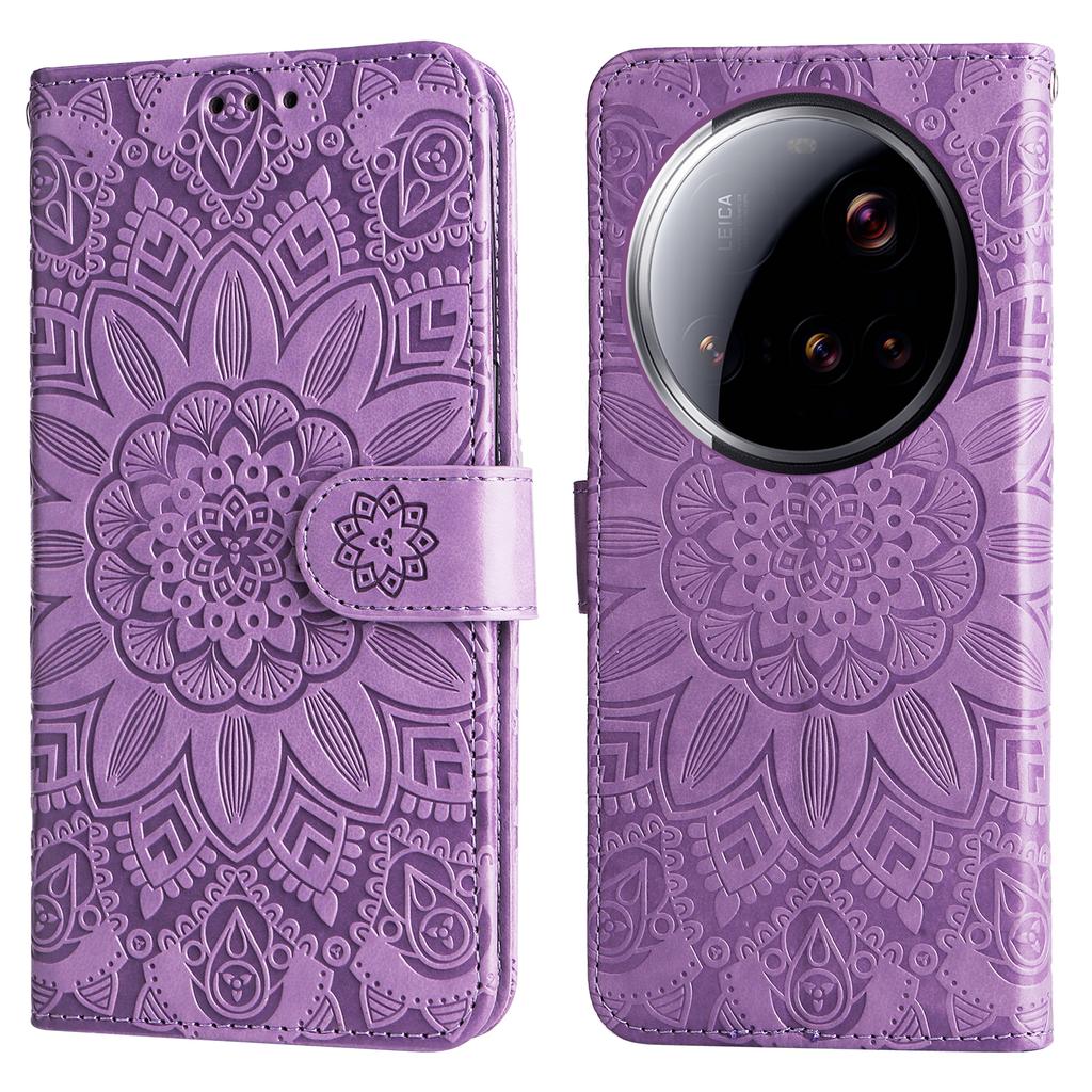 For Xiaomi 15 Ultra Case Sunflower Imprint Leather Wallet Phone Cover