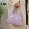 High-density Fabric Lunch Bag Letter Print Waterproof Tote Reusable Lightweight Carrier Box for Women Men Commuting Camping Picnic Portable