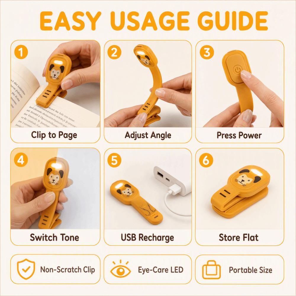 Ultra-Thin LED Bookmark Night Lamp Eye-Protective Mini Lamp Bookmark Reading Lamp Reading