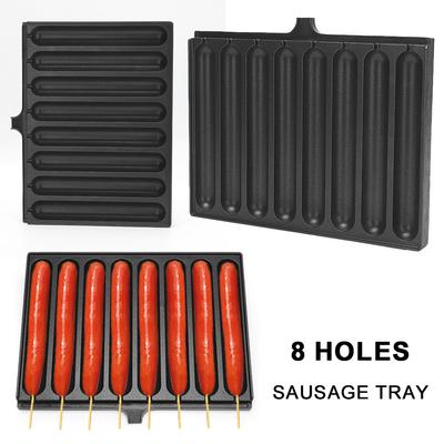 Wurstpfanne mit 8 Gittern aus hochwertiger Aluminiumlegierung für Hot Dogs und Corn Dogs, ideal zum Kochen im Freien und zur Frühstückszubereitung