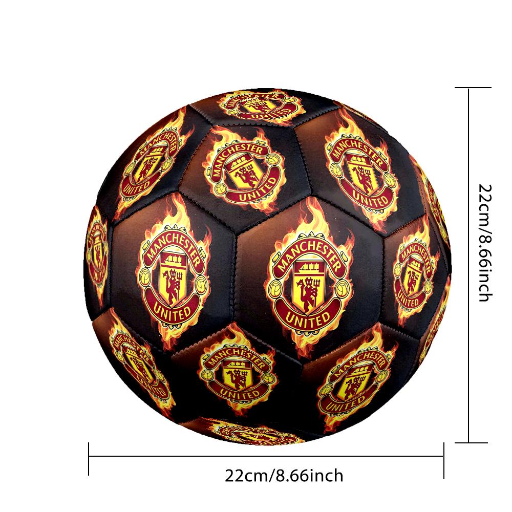 Size 5 Soccer Ball - Outdoor Sport Football with Manchester United Manchester City Pattern, Ideal Gift for Birthdays, Graduation