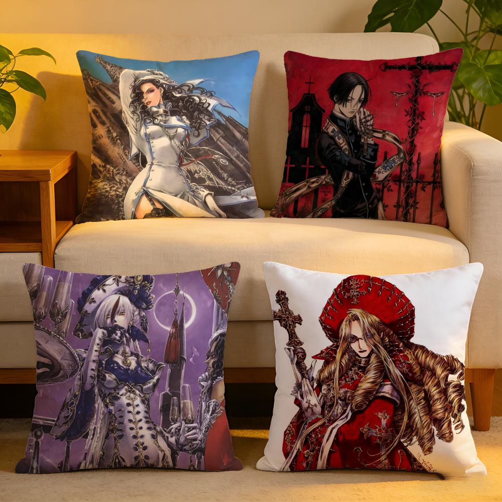 Cushion Cover Linen SkinFriendly Soft Decorative Case For Sofa Home Decor Hot Anime TTrinity BloodS Pillow Cover