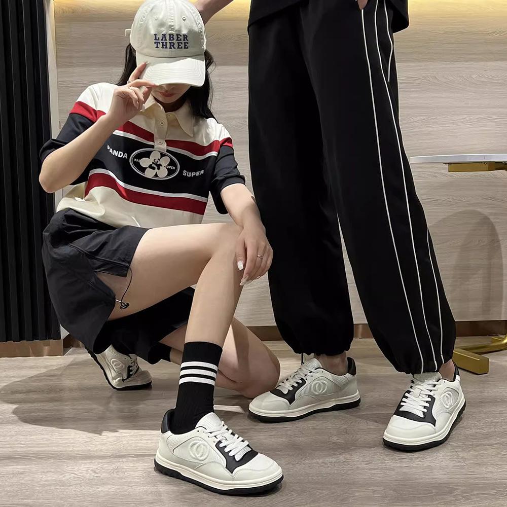 Cowhide small fragrant wind heightened thick baseplate shoes 2025 spring and summer new versatile retro casual shoes little white shoes women's shoes