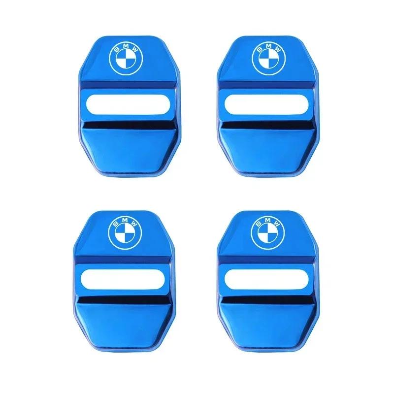 BAGV1 Car Sticker 4Pcs Titanium Alloy Car Door Lock Protective Cover For BMW E46 E90 E60 F30 F10 E39 E36 F20 G20 G30 E92 E87 E91 X5 E7