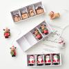 Mini Resin Christmas Tree Ornaments Set, Santa Elk Dog Cat House Pendants With Hanging Rope, 4 Pack, Classic Holiday Decor