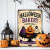 1pc Vintage Halloween Bakery Metal Sign 8x12in, Spooky Haunted House Wall Decor, 2D Flat Indoor Outdoor Kitchen Cafe P