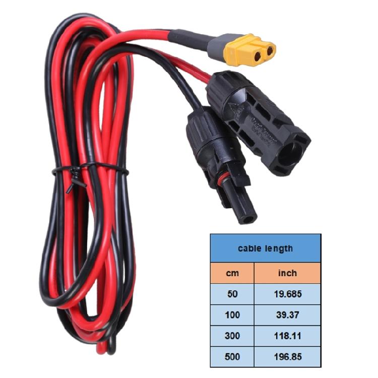 XT60 Female Connectors to Solar Panel Charging Cable 12AWG for Outdoor Power Systems