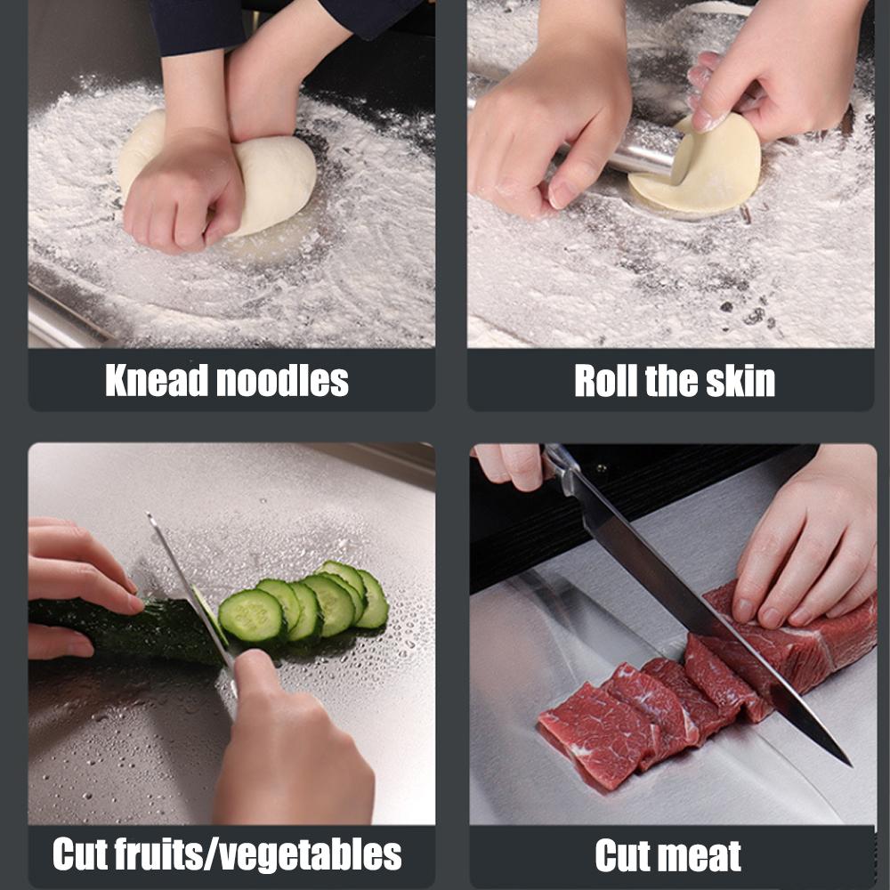 Stainless Steel Cutting Board 60*40cm Multifunctional Cut Vegetables and Meat Chopping Board Home Kitchen Rectangular Board