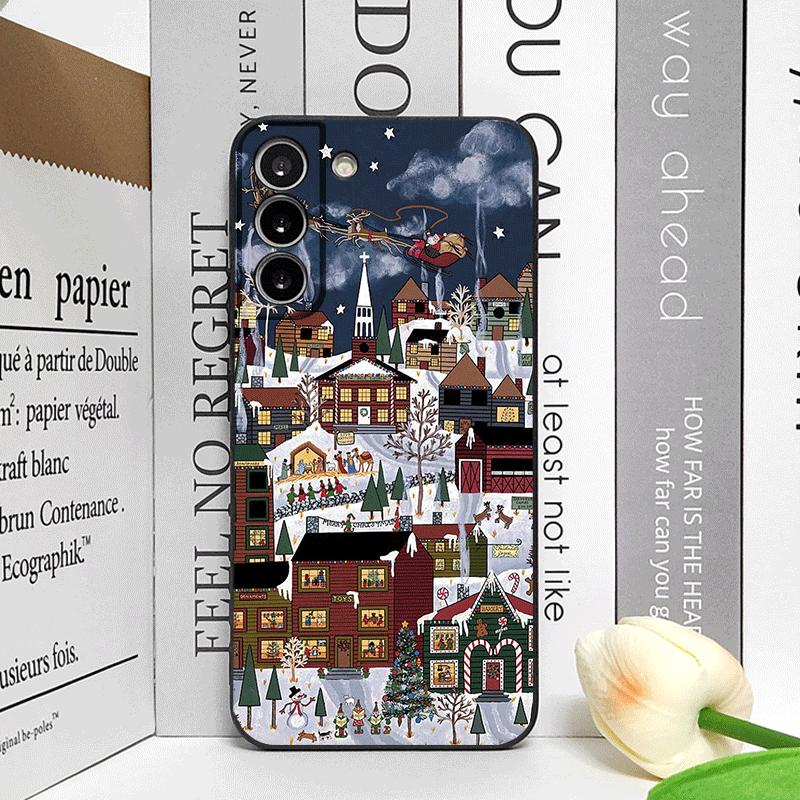 Christmas Snow Street Shop Window Scenery Pattern Phone Case for Huawei Nova 13 12 11Pro 10 SE Mate 40 60 Pro+ P60 P50 P40 Cover