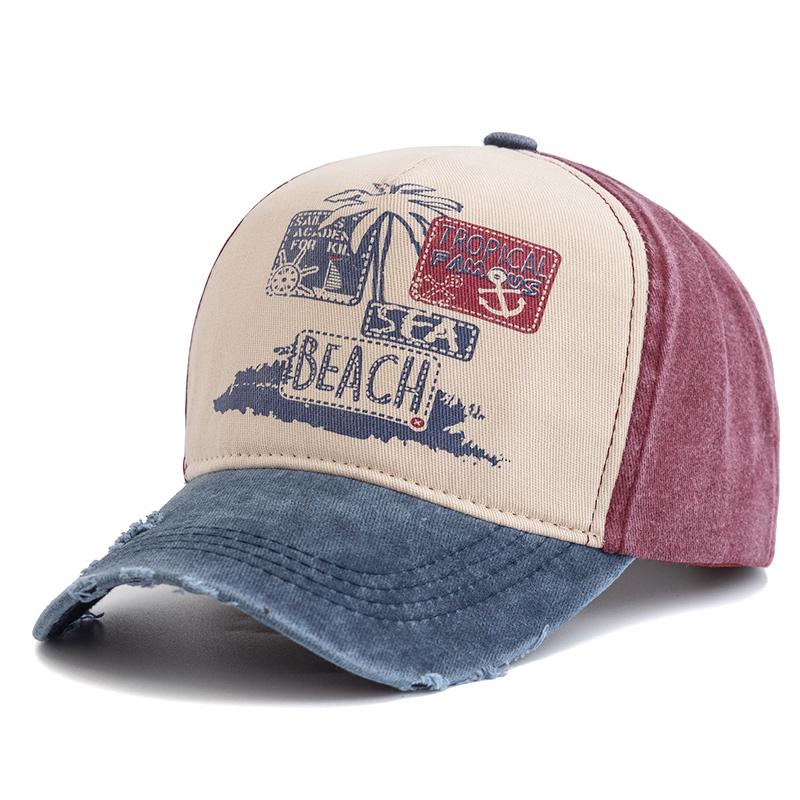 

Нова кепка унісекс, пляжна бейсболка з літерним принтом, чоловічі, жіночі, регульовані, повсякденні, вуличні, спортивні татові капелюхи 56cm-60cm