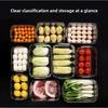 Organizador de cajón para refrigerador, caja de almacenamiento transparente para cocina y alimentos